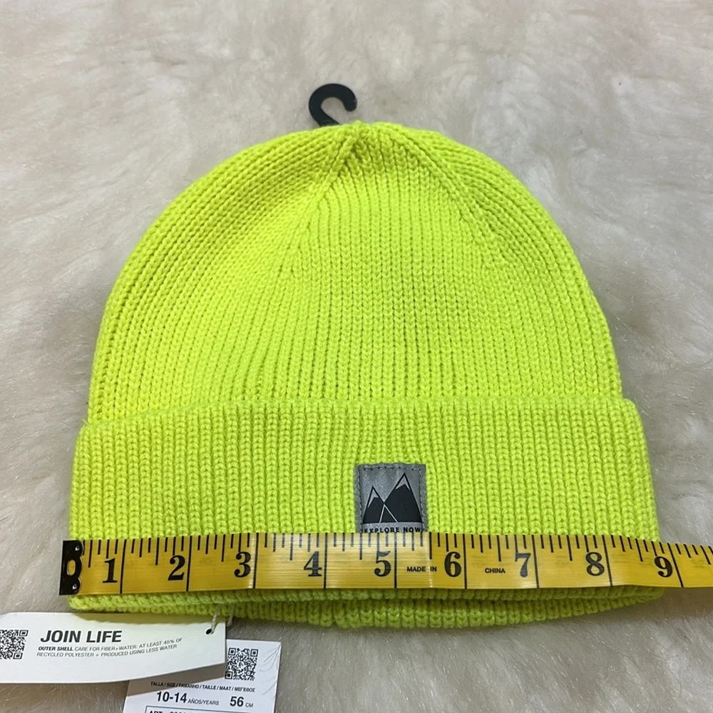 ZARA  Youth Neon Yellow Beanie Size 10-14 Years.